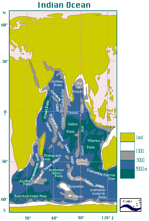 Indian Ocean Topography